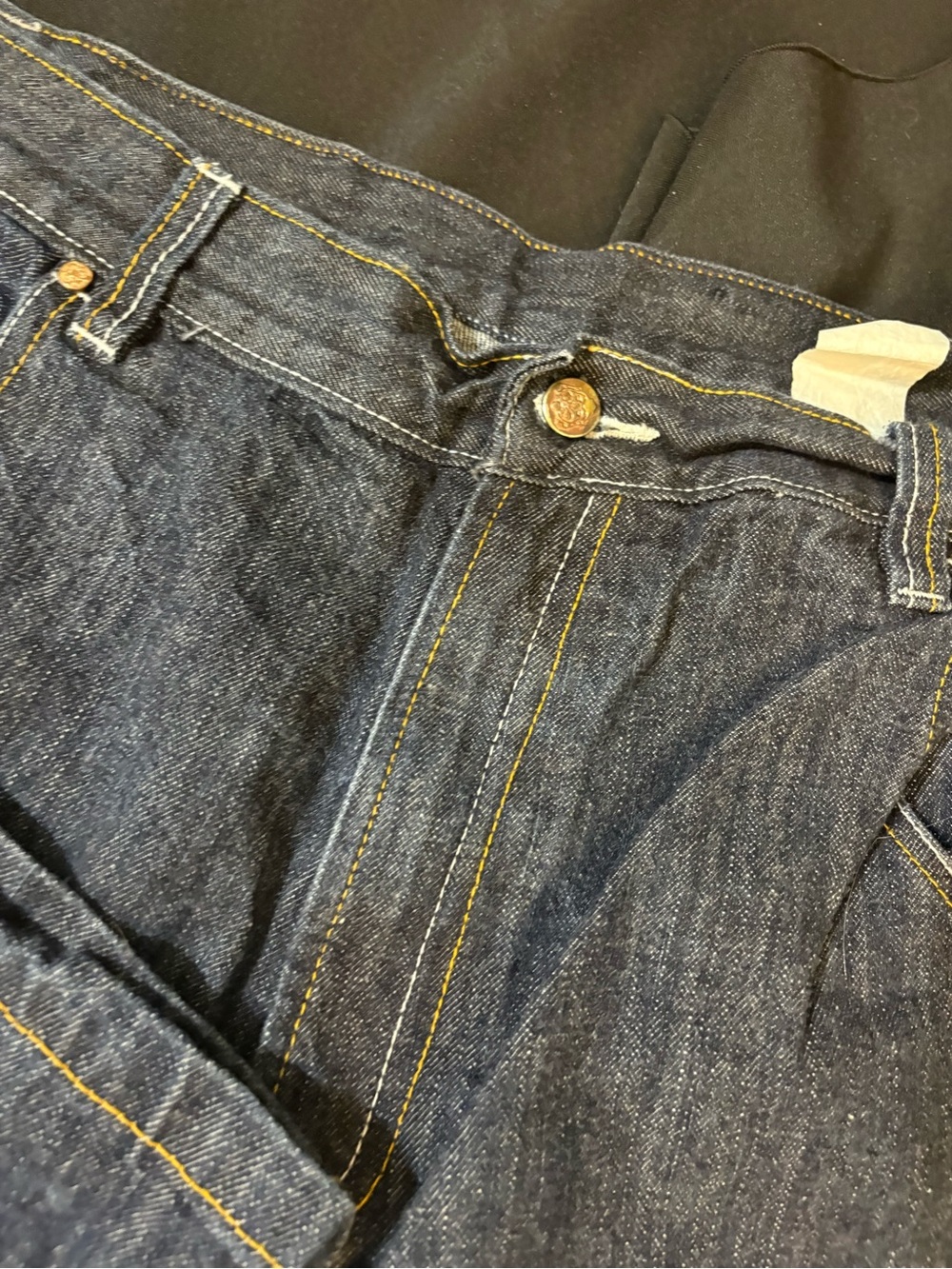 Vintage EVISU Genes Y2K Baggy Jeans White Seagull Size 40 - Picture 9 of 15